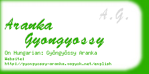 aranka gyongyossy business card